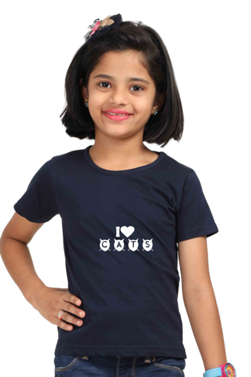 Girls' Versatile Round Neck Half Sleeve Tee